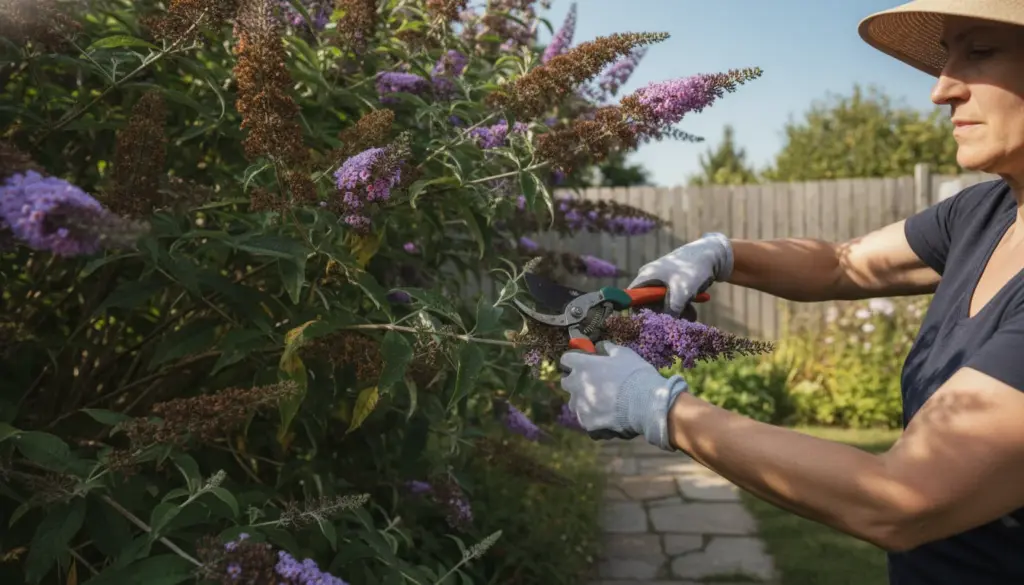 Pruning butterfly bushes in summer: The flowers must go
