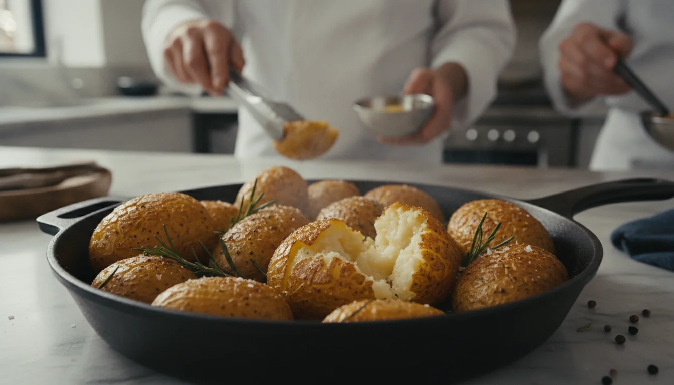 Top chefs reveal their secret: roasting potatoes crispy on the outside and creamy inside