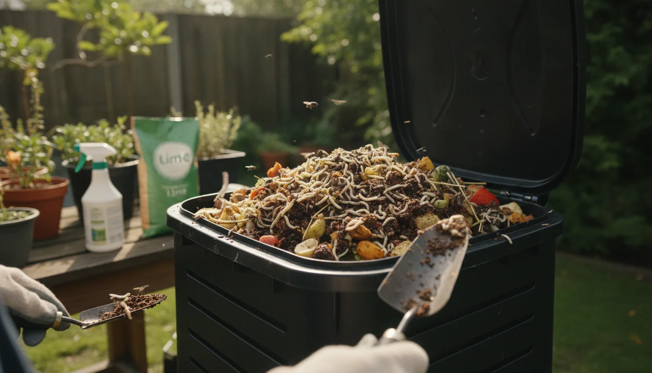 Maggots in the compost bin? Five simple steps that help stop them