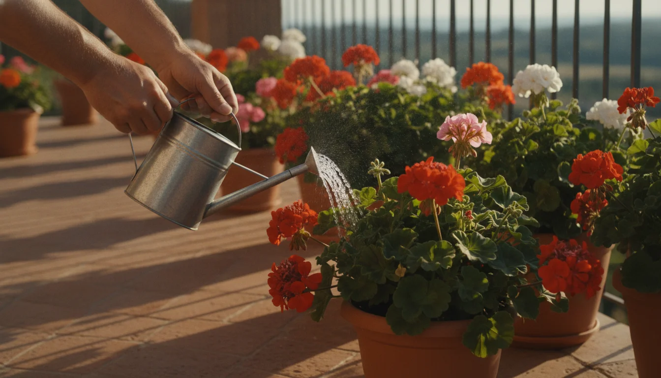 Watering Geraniums in Heat: The 1-Minute Plan for Hot Days
