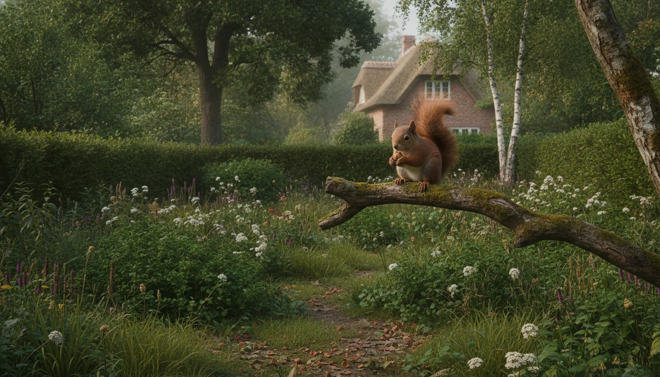 When a red squirrel crosses your garden, it has become more than just a lawn (please do not chase it away)
