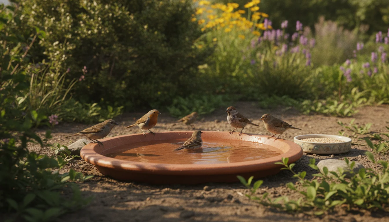 Saving thirsty birds in summer: How your birdbath becomes a safe haven