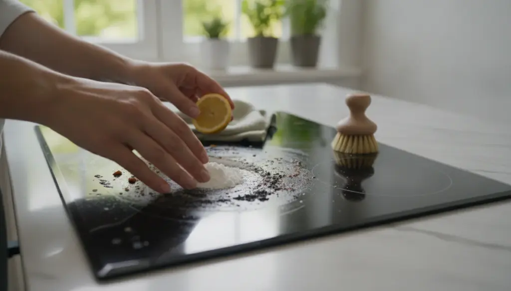 How to clean a burnt-on hob with one simple kitchen ingredient