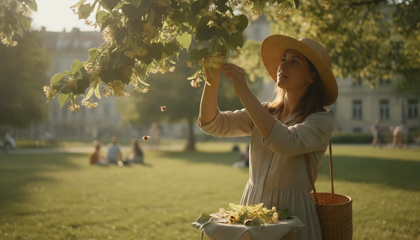 Picking and drying linden blossoms: Turning them into tea