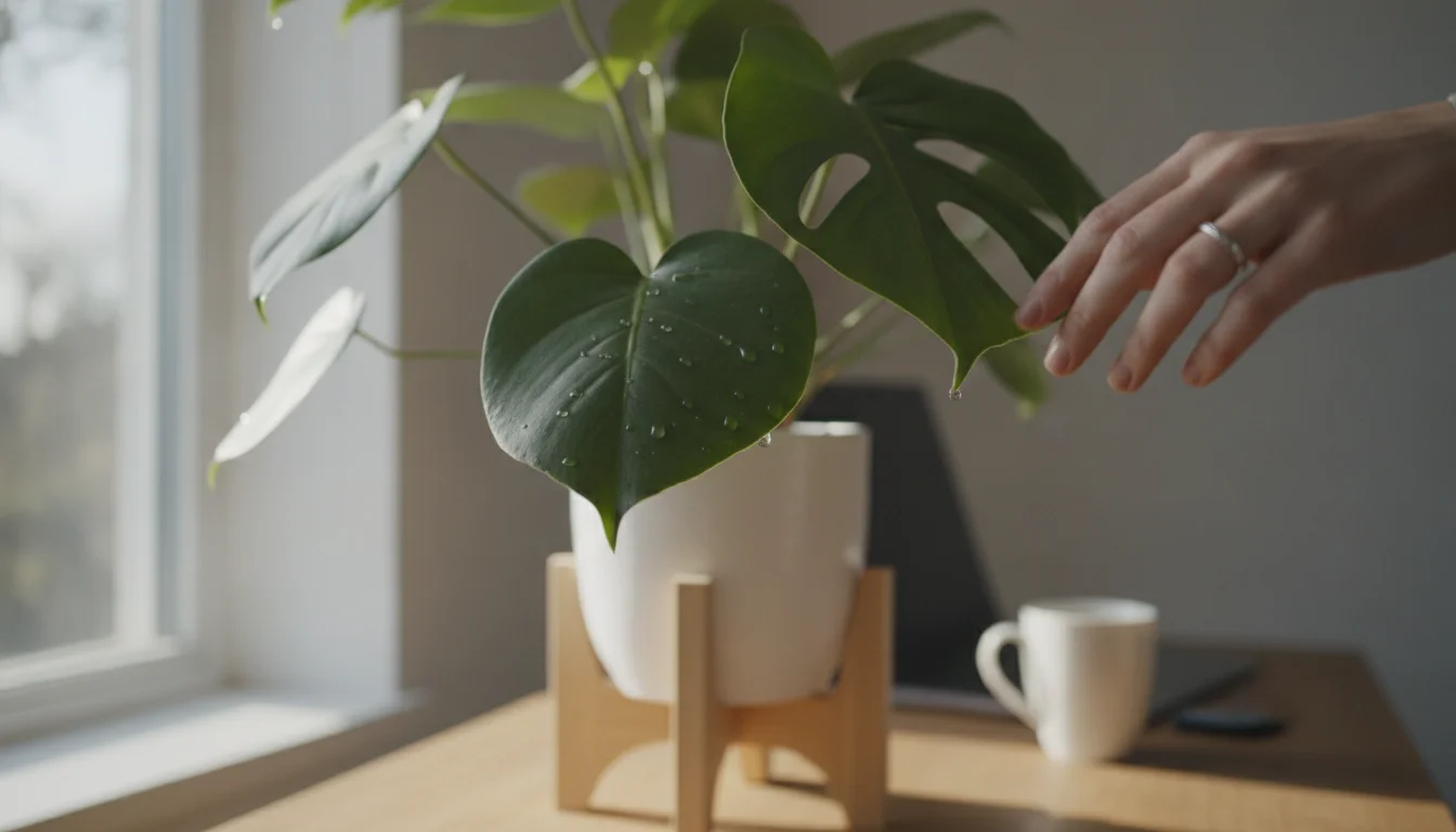 When the Monstera “weeps” – what many mistake for a cry for help is actually a completely healthy sign