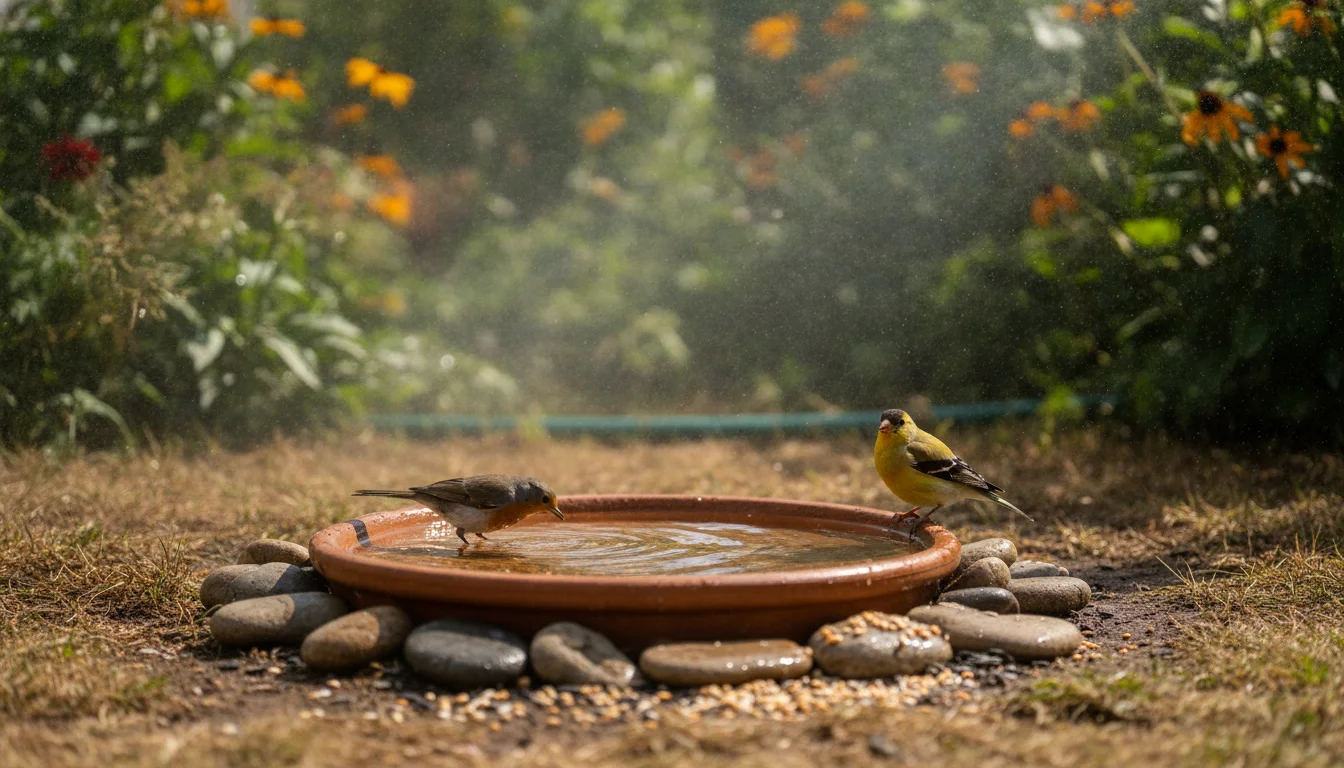 Rescue thirsty birds this summer: Turn your birdbath into a safe oasis