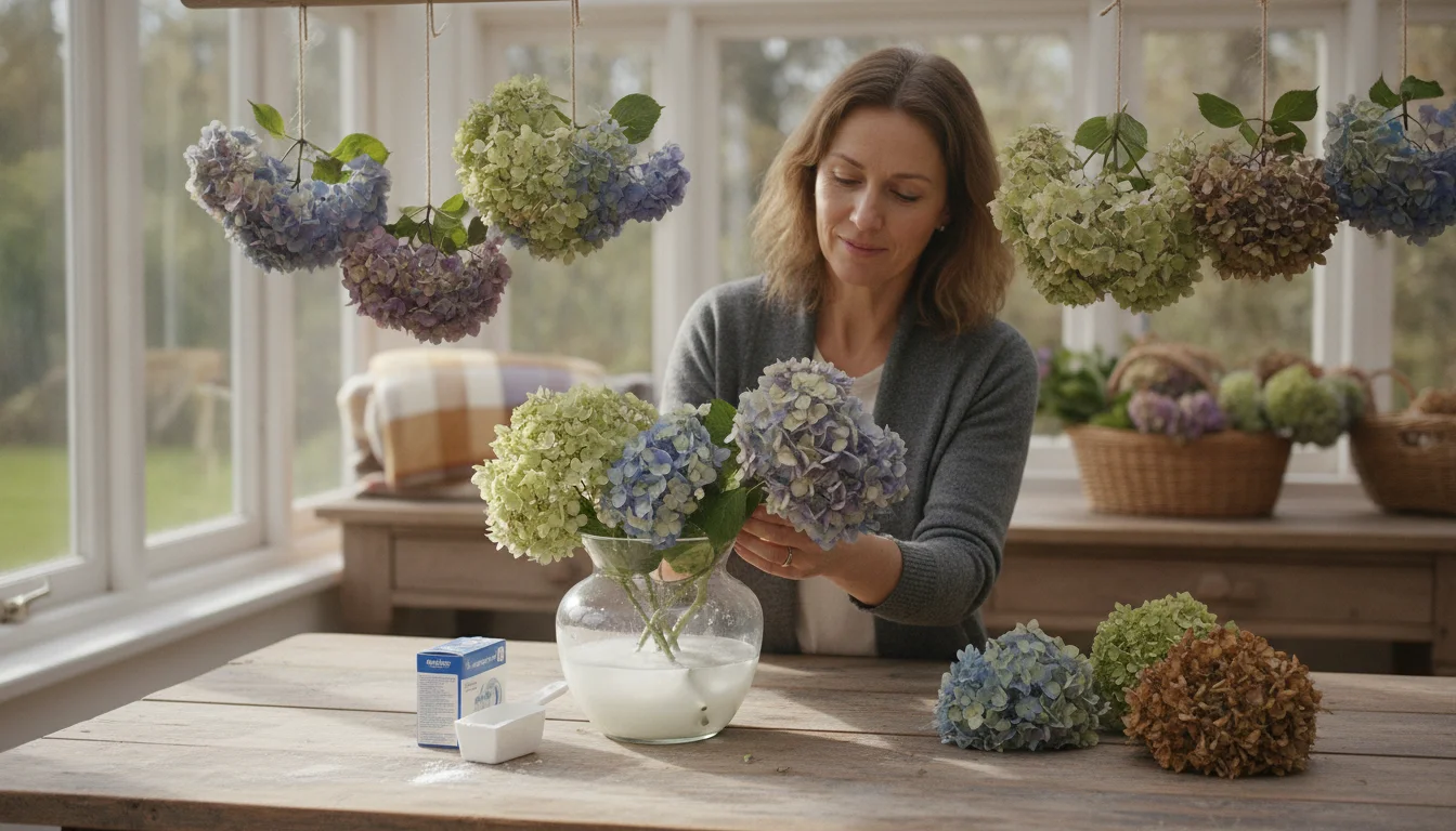 The Washing Powder Trick: Dry Hydrangeas and Preserve Their Color