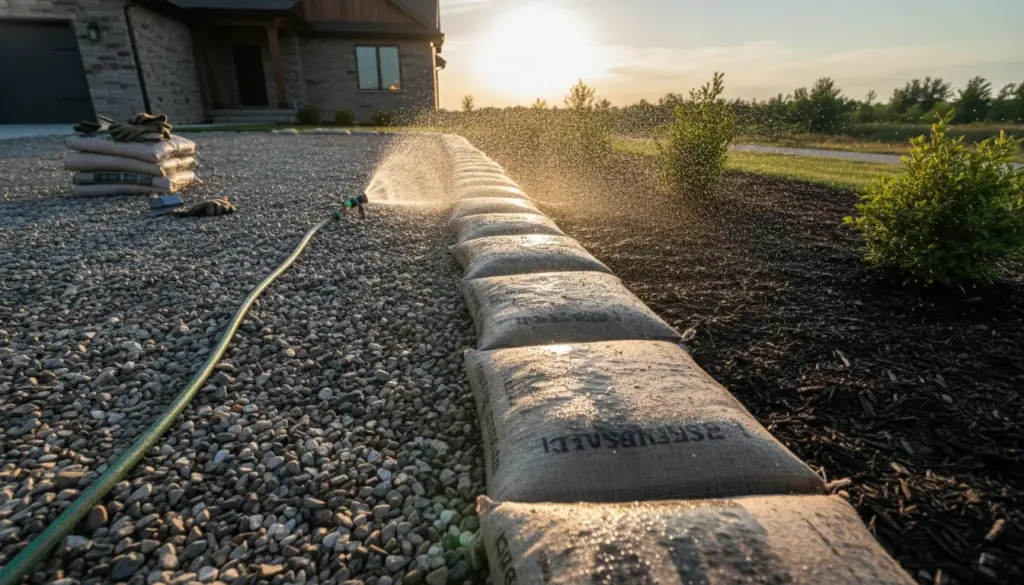 This simple concrete bag trick gives your driveway crisp edges in one weekend