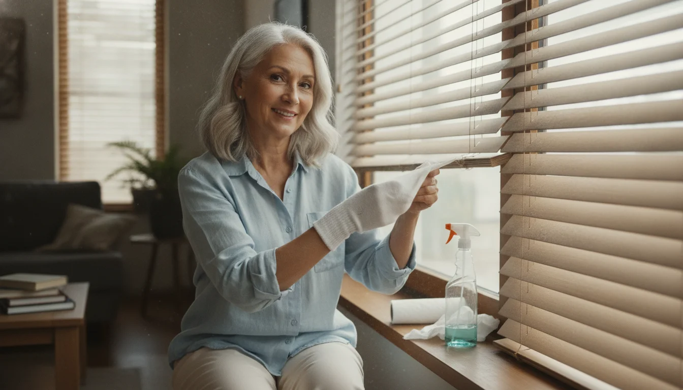 Just one sock: this smart grandmother’s trick leaves your blinds completely spotless