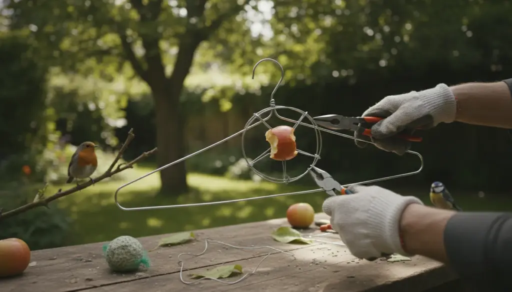 How to Build a Free Bird Feeder from a Coat Hanger in 3 Minutes